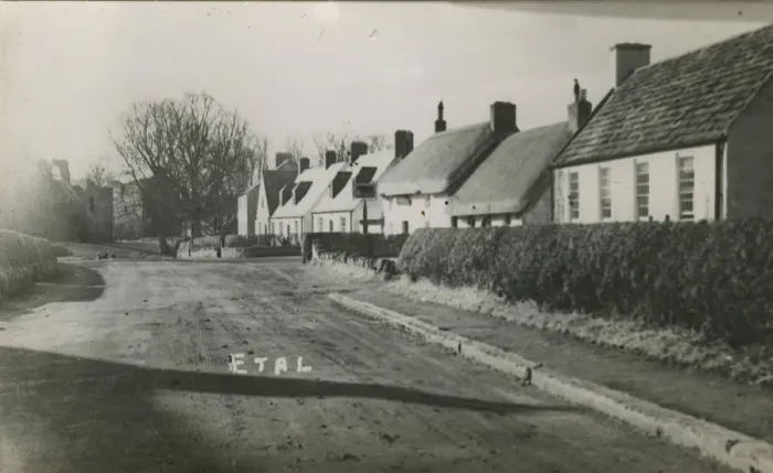 Framed Print : The Village, Etal, Cornhill-on-Tweed, Northumberland, England. Date: 1920s Framed Print : The Village, Etal, Cornhill-on-Tweed, Northumberland, England. Date: 1920s