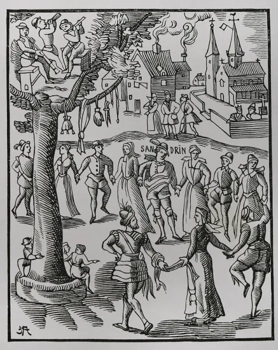 Framed Print : Village feast. Facsimile of an engraving from 1609 Framed Print : Village feast. Facsimile of an engraving from 1609