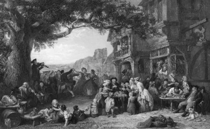 Framed Print : Village Festival / Goodall Framed Print : Village Festival / Goodall