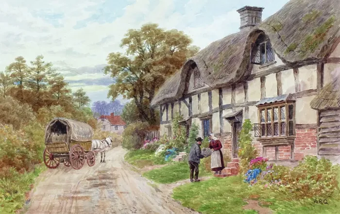 Framed Print : Village of Fladbury, Worcestershire Framed Print : Village of Fladbury, Worcestershire