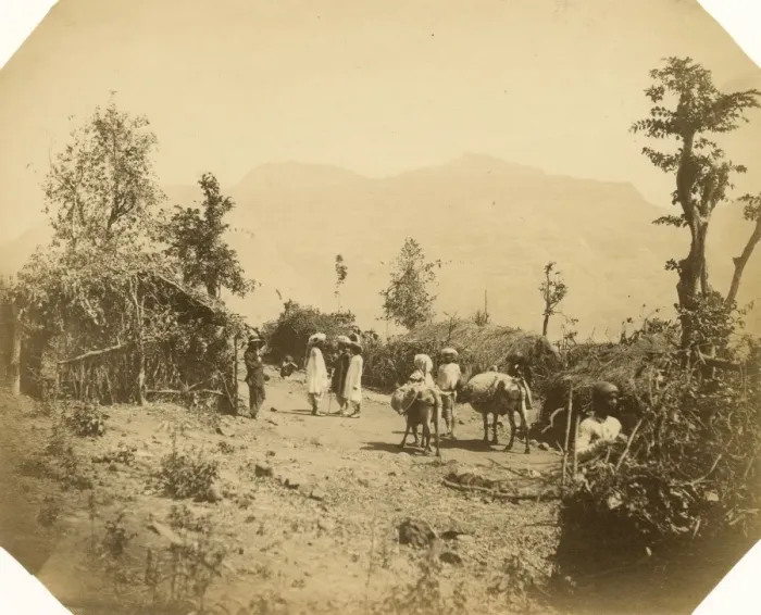Framed Print : Village of Gambir Nath; workmens huts; Rajmuchee Forts Framed Print : Village of Gambir Nath; workmens huts; Rajmuchee Forts