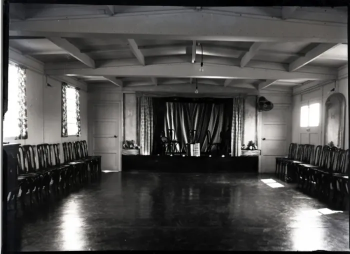Framed Print : Village Hall Interior, Hullbridge, Essex Framed Print : Village Hall Interior, Hullbridge, Essex
