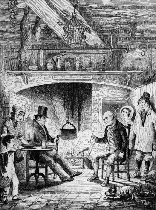 Framed Print : VILLAGE INN SCENE C1840 Framed Print : VILLAGE INN SCENE C1840