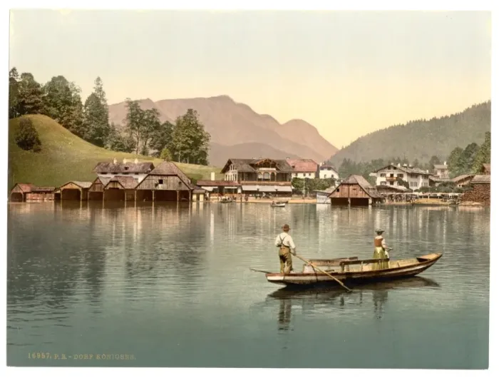 Framed Print : The village, Konigsee, Upper Bavaria, Germany Framed Print : The village, Konigsee, Upper Bavaria, Germany