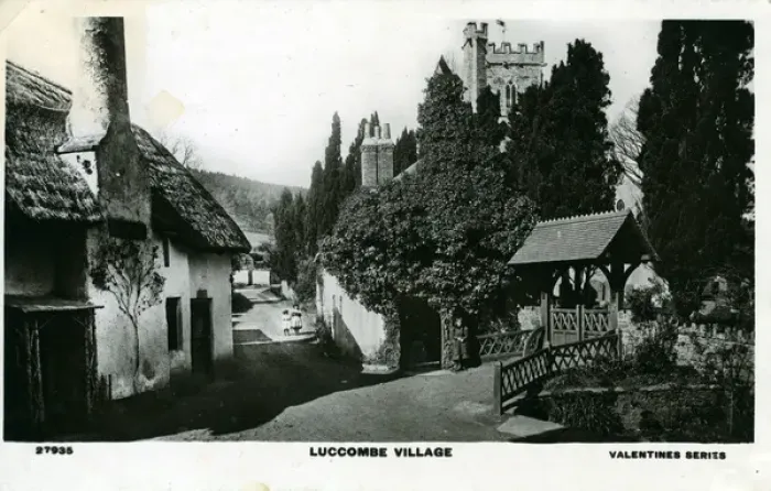 Framed Print : The Village, Luccombe, Somerset Framed Print : The Village, Luccombe, Somerset