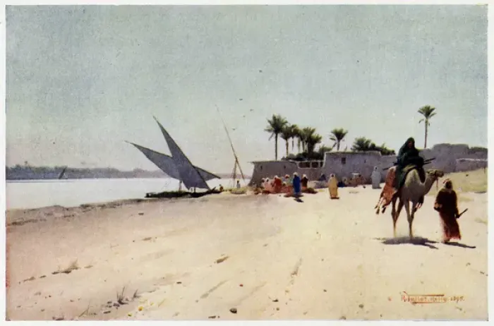Framed Print : Village on the Nile / 1904 Framed Print : Village on the Nile / 1904