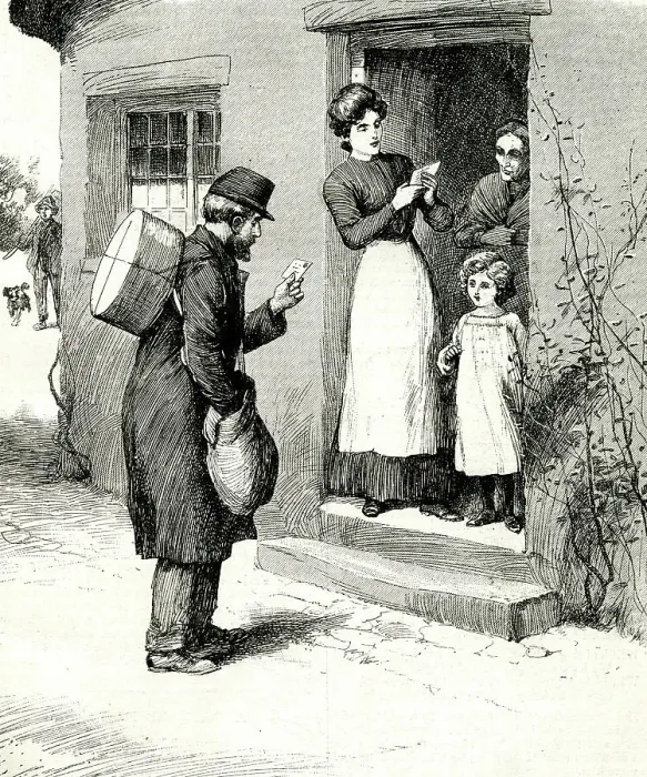 Framed Print : The Village Postman Framed Print : The Village Postman