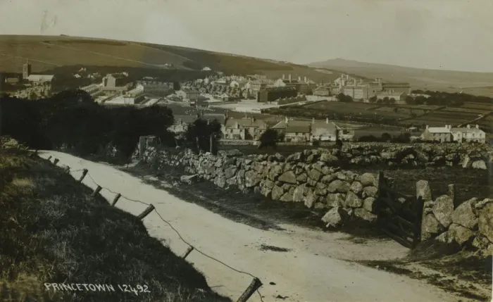 Framed Print : The Village & Prison, Princetown, Yelverton, Dartmoor, Devon, England. Date: 1913 Framed Print : The Village & Prison, Princetown, Yelverton, Dartmoor, Devon, England. Date: 1913