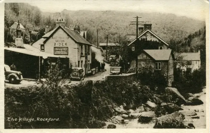 Framed Print : The Village & Rockford Inn, Brendon, Lynton, England Framed Print : The Village & Rockford Inn, Brendon, Lynton, England
