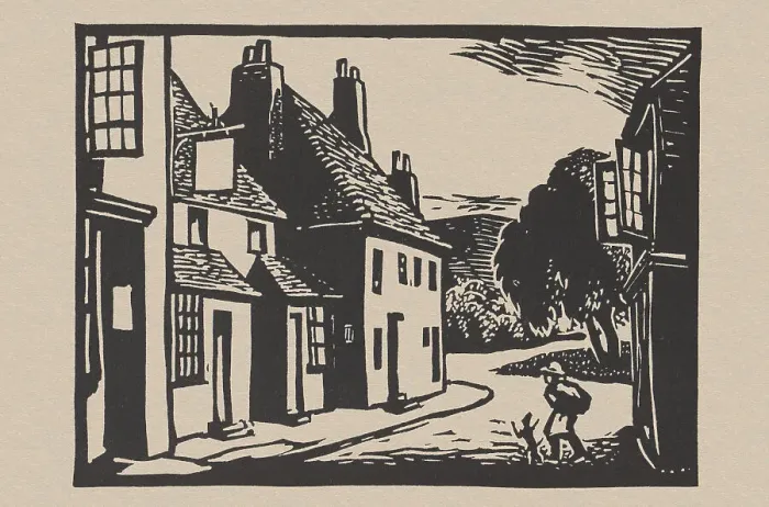 Framed Print : Village Scene Framed Print : Village Scene