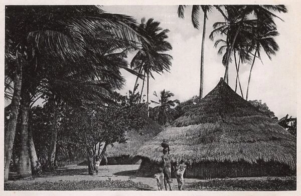 Village scene, Massanzane, Mozambique, East Africa