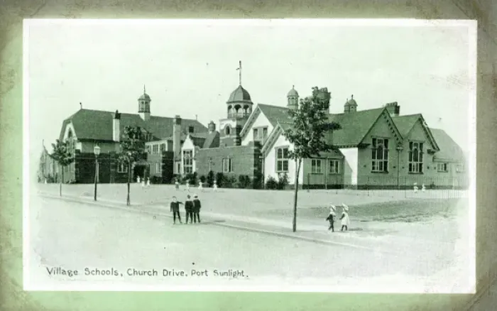 Framed Print : Village Schools - Church Drive, Port Sunlight, Lancashire Framed Print : Village Schools - Church Drive, Port Sunlight, Lancashire