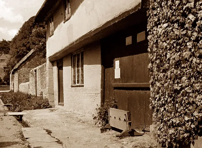 Framed Print : Village stocks, Cerne Abass Framed Print : Village stocks, Cerne Abass