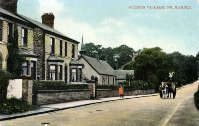 Framed Print : The Village, Strines, Lancashire Framed Print : The Village, Strines, Lancashire