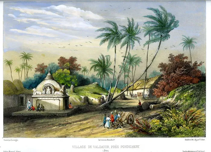 Framed Print : Village of Valdaour, Pondichery, India Framed Print : Village of Valdaour, Pondichery, India