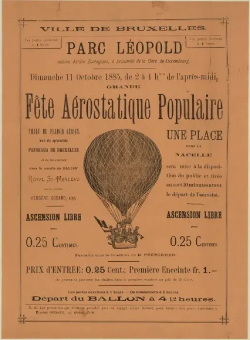 Framed Print : Ville de Bruxelles, Parc Leopold... dimanche 11 octobre 188