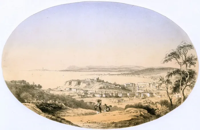 Framed Print : VILLEFRANCHE / OVAL VIEW Framed Print : VILLEFRANCHE / OVAL VIEW