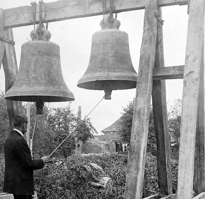 Framed Print : Villers-Bretonneaux Church Bells, during the First World War Framed Print : Villers-Bretonneaux Church Bells, during the First World War