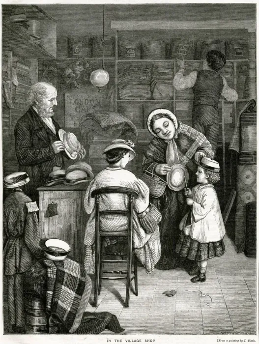 Framed Print : Villiage shop 1867 Framed Print : Villiage shop 1867