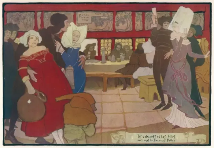 Framed Print : Villon in a Tavern Framed Print : Villon in a Tavern