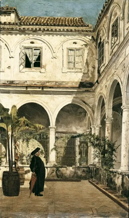 Framed Print : VINIEGRA Y LASSO, Salvador (1862-1915). Courtyard Framed Print : VINIEGRA Y LASSO, Salvador (1862-1915). Courtyard
