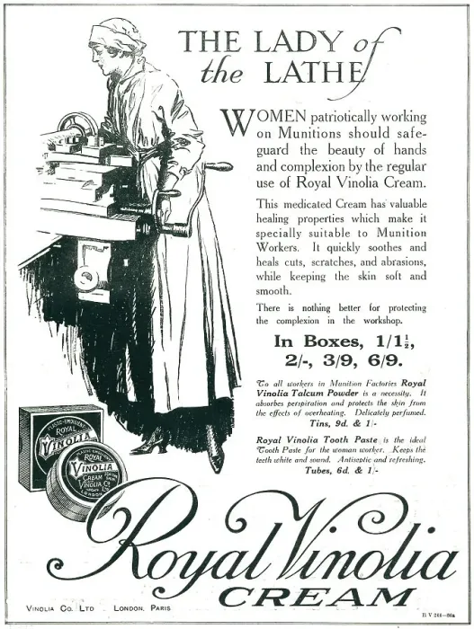 Framed Print : Vinolia Advertisement Lady Of The lathe Framed Print : Vinolia Advertisement Lady Of The lathe