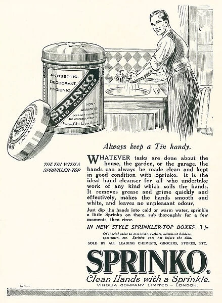Vinolia Company Sprinko Advertisement