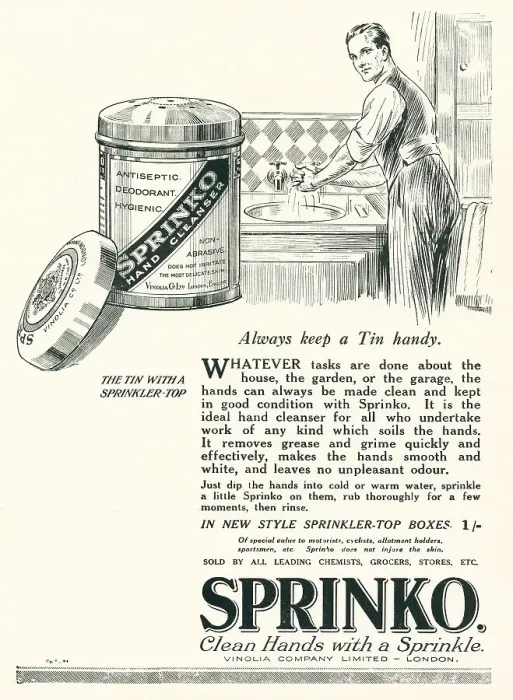 Framed Print : Vinolia Company Sprinko Advertisement Framed Print : Vinolia Company Sprinko Advertisement