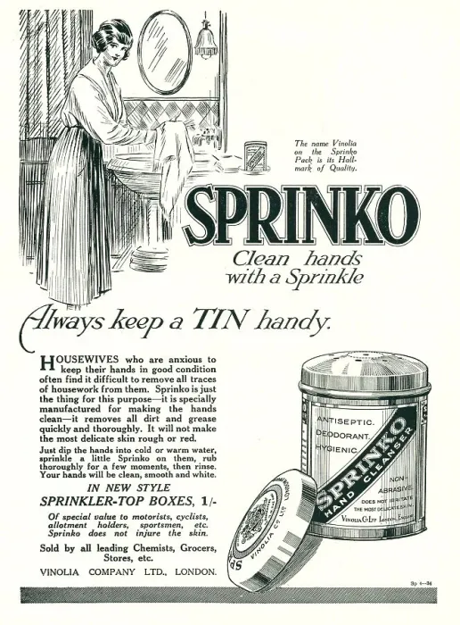 Framed Print : Vinolia Company Sprinko Advertisement Framed Print : Vinolia Company Sprinko Advertisement