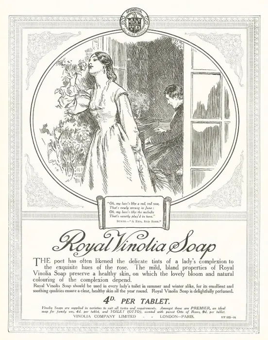 Framed Print : Vinolia Soap Advertisement Framed Print : Vinolia Soap Advertisement