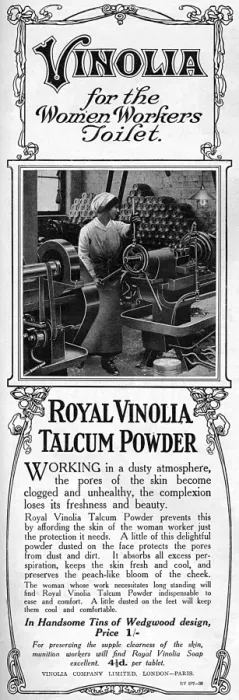 Framed Print : Vinolia for war workers advertisement, WW1 Framed Print : Vinolia for war workers advertisement, WW1