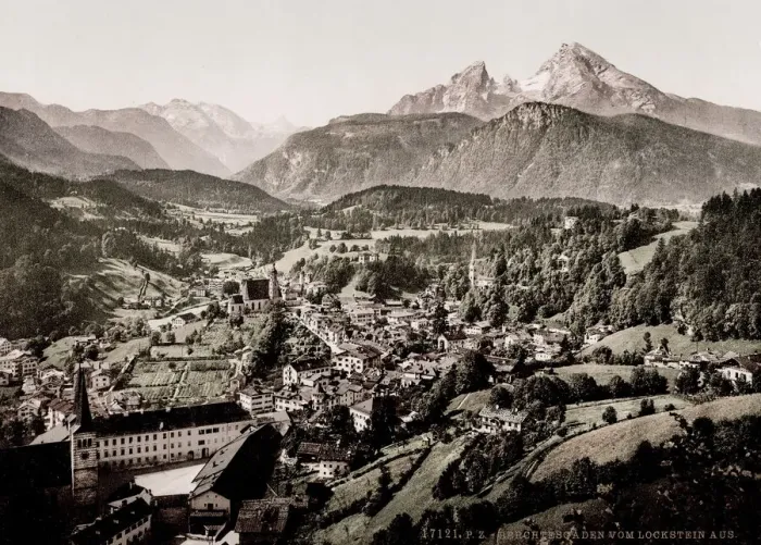 Framed Print : Vintage 19th century / 1900 photograph: Berchtesgaden, a municipality in the district Framed Print : Vintage 19th century / 1900 photograph: Berchtesgaden, a municipality in the district