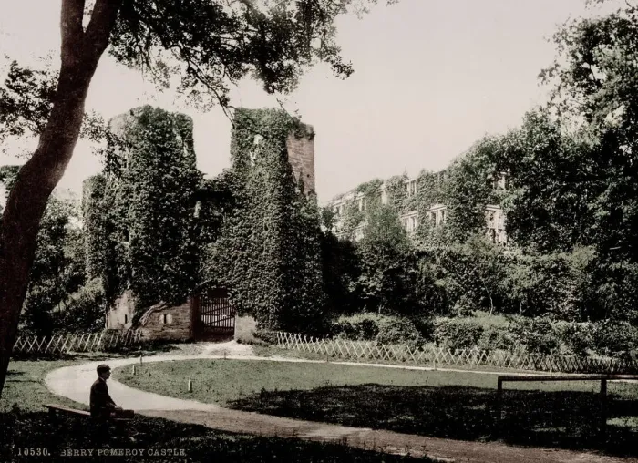 Framed Print : Vintage 19th century / 1900 photograph: Berry Pomeroy Castle, Totnes, Devon Framed Print : Vintage 19th century / 1900 photograph: Berry Pomeroy Castle, Totnes, Devon