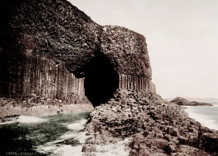 Framed Print : Vintage 19th century / 1900 photograph: Fingals Cave, Staffa, Scotland Framed Print : Vintage 19th century / 1900 photograph: Fingals Cave, Staffa, Scotland