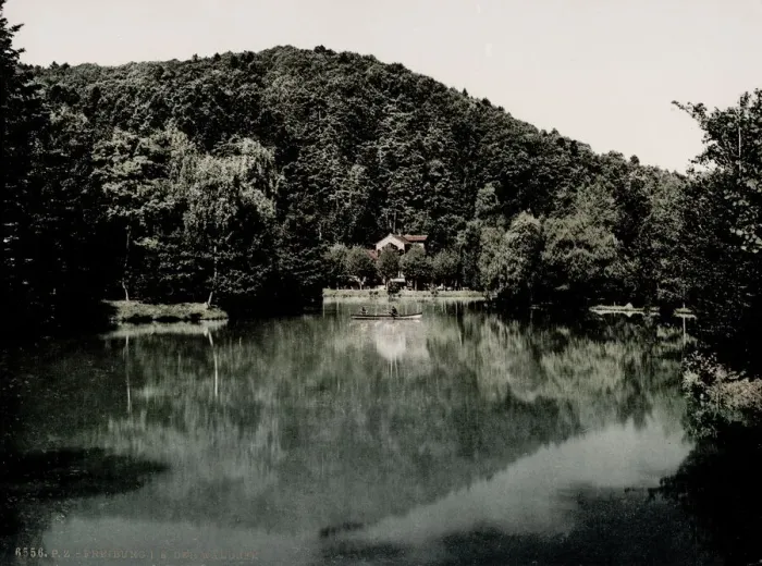 Framed Print : Vintage 19th century / 1900 photograph: Waldsee, a district of Freiburg im Breisgau Framed Print : Vintage 19th century / 1900 photograph: Waldsee, a district of Freiburg im Breisgau