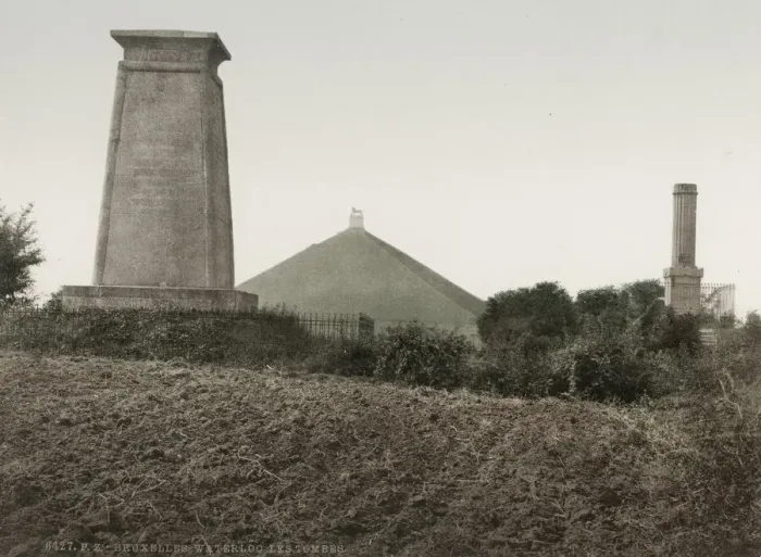 Framed Print : Vintage 19th century photograph: Battle of Waterloo monument, Belgium Framed Print : Vintage 19th century photograph: Battle of Waterloo monument, Belgium