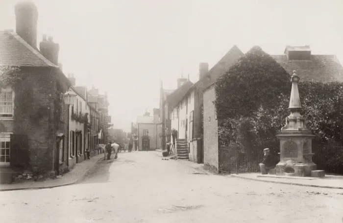 Framed Print : Vintage 19th century photograph: Church Stretton is a market town in Shropshire, England