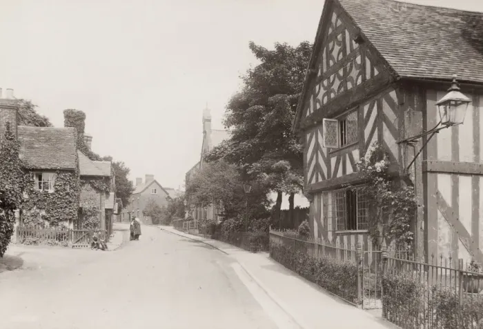 Framed Print : Vintage 19th century photograph: Church Stretton is a market town in Shropshire, England