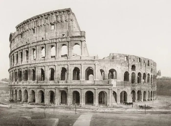 Framed Print : Vintage 19th century photograph: exterior of the Colosseum, Rome, Italy Framed Print : Vintage 19th century photograph: exterior of the Colosseum, Rome, Italy