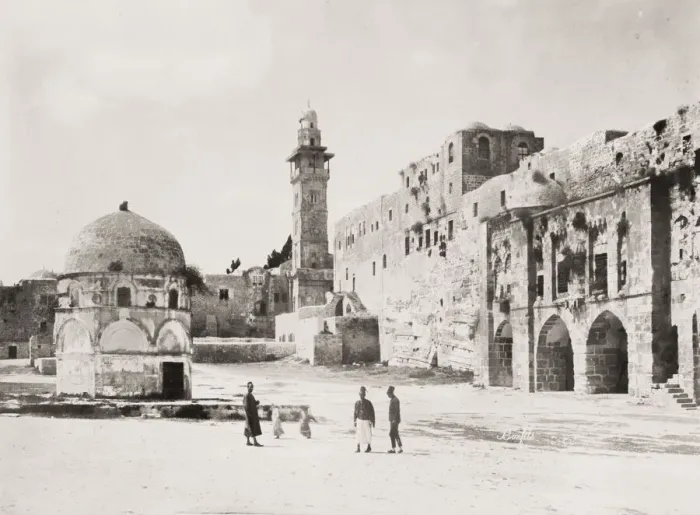 Framed Print : Vintage 19th century photograph: foundations of Antonias Tower, Jerusalem, Holy Land Framed Print : Vintage 19th century photograph: foundations of Antonias Tower, Jerusalem, Holy Land