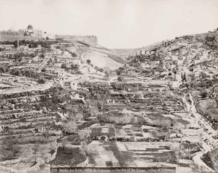 Framed Print : Vintage 19th century photograph: Garden of the Kings, Valley of Gehanna Framed Print : Vintage 19th century photograph: Garden of the Kings, Valley of Gehanna