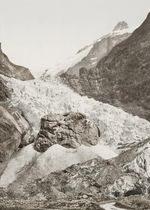 Framed Print : Vintage 19th century photograph: glacier, Grindelwald, Switzerland, Swiss Alps Framed Print : Vintage 19th century photograph: glacier, Grindelwald, Switzerland, Swiss Alps