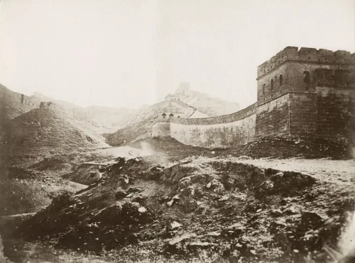 Framed Print : Vintage 19th century photograph: Great Wall, near Peking, Beijing, China Framed Print : Vintage 19th century photograph: Great Wall, near Peking, Beijing, China
