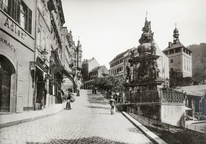 Framed Print : Vintage 19th century photograph - Karlsbad, Karlovy Vary, Czech Republic Schlossberg Framed Print : Vintage 19th century photograph - Karlsbad, Karlovy Vary, Czech Republic Schlossberg
