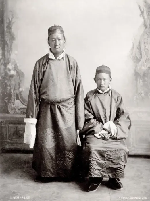 Framed Print : Vintage 19th century photograph: Lepcha Dzongpens or Kazis, regional governors, Sikkim Framed Print : Vintage 19th century photograph: Lepcha Dzongpens or Kazis, regional governors, Sikkim