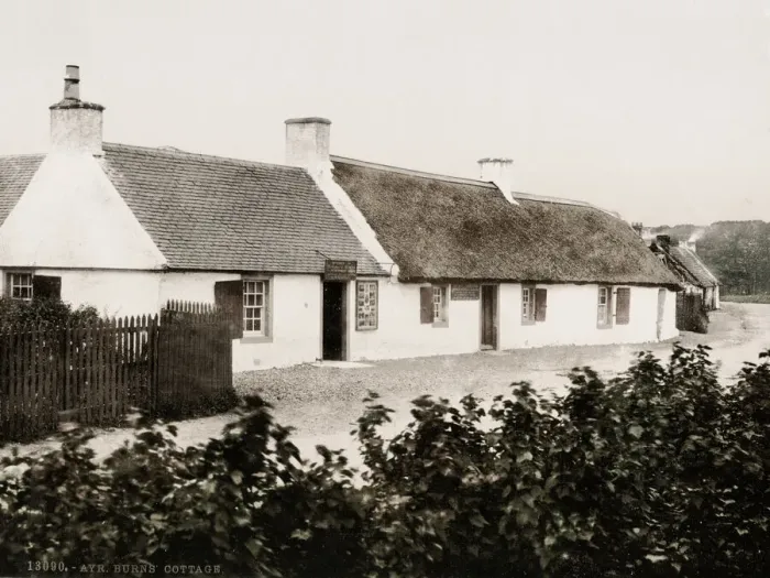 Framed Print : Vintage 19th century photograph: Robert Burns cottage, Ayr, Scotland Framed Print : Vintage 19th century photograph: Robert Burns cottage, Ayr, Scotland