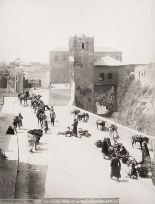 Framed Print : Vintage 19th century photograph: street of the Tower of David, Jerusalem, Holy Land Framed Print : Vintage 19th century photograph: street of the Tower of David, Jerusalem, Holy Land