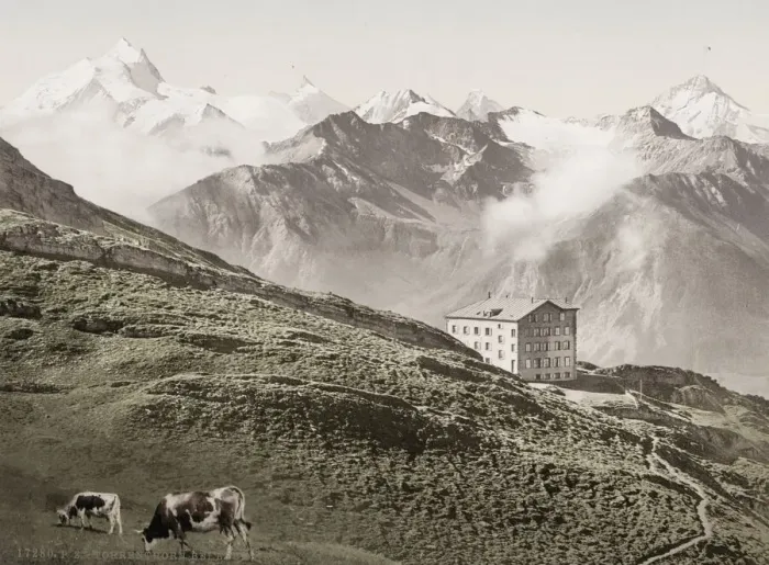 Framed Print : Vintage 19th century photograph: The Torrenthorn is a mountain of the Bernese Alps Framed Print : Vintage 19th century photograph: The Torrenthorn is a mountain of the Bernese Alps
