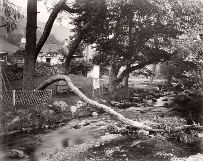 Framed Print : Vintage 19th century photograph - United Kingdom - Llyfnant river valley, Wales Framed Print : Vintage 19th century photograph - United Kingdom - Llyfnant river valley, Wales
