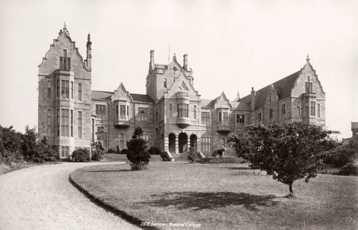 Framed Print : Vintage 19th century photograph - United Kingdom - Normal College, Bangor, Wales Framed Print : Vintage 19th century photograph - United Kingdom - Normal College, Bangor, Wales